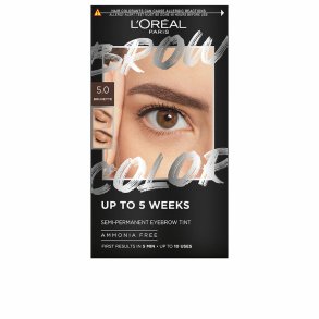 Farve til jenbryn L'Oreal Make Up BROW COLOR N 5.0 Brunette Semi-permanent 4 Dele