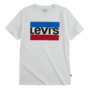 B�rne Kort�rmet T-shirt Levi's Kids Sportswear Logo Hvid