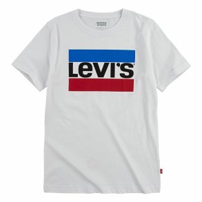 B�rne Kort�rmet T-shirt Levi's 9E8568-001 Hvid