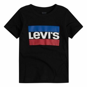 Kort�rmet T-shirt til M�nd Levi's Logo Jr  Sort