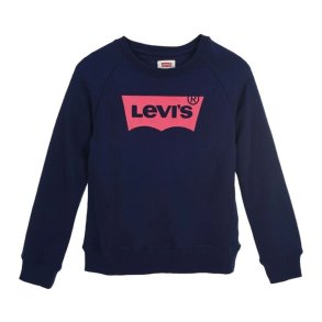 Sweatshirt uden h�tte til piger Levi's Batwing Crewneck Bl� M�rkebl�