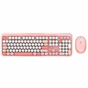 Tastatur og mus Mobility Lab Pure Color Rose Azerty Fransk