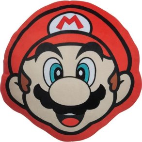 Pude Mario Bros 41 x 3 x 41 cm Bl Hvid Brun Sort Rd Beige Polyester Ansigt