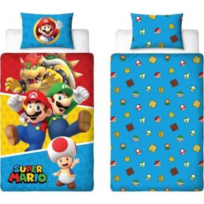 Dynebetr�k s�t Mario Bros 25 x 4 x 30 cm Multifarvet Seng 140 2 Dele