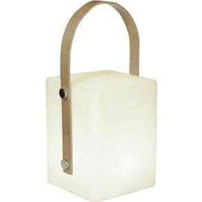 Bordlampe Lumisky Tiky 10 x 10 x 25 cm Hvid Brun Bambus Plastik
