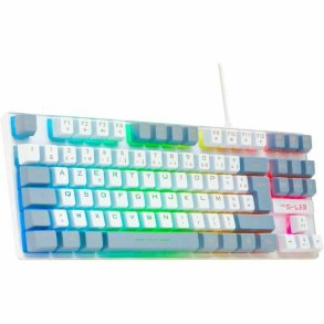 Tastatur The G-Lab KEYZ CAESIUM Gr� Azerty Fransk