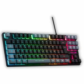 Tastatur The G-Lab KEYZ CAESIUM Sort Gr� Azerty Fransk