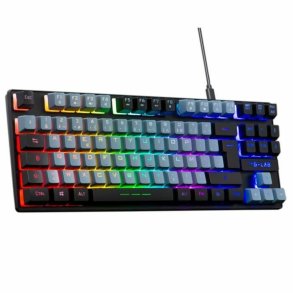 Tastatur The G-Lab KEYZ CAESIUM Sort Gr� Azerty Fransk