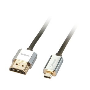HDMI til micro HDMI kabel LINDY 41682 2 m Slvfarvet Sort