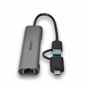 USB Hub LINDY 43379 Sort
