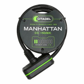 Kabel med hngels Citadel Manhattan cc 150/8/k Sort 150 cm