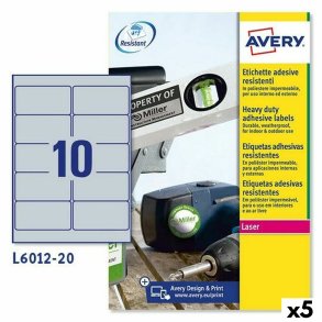 Printer labels Avery Slvfarvet 20 Ark 96 x 50,8 mm (5 enheder)