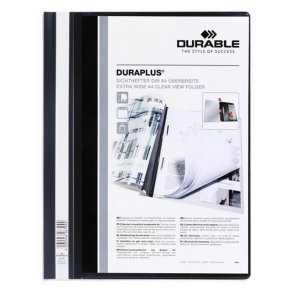 Dokumentmappe Durable Duraplus Sort Gennemsigtig A4 25 Dele