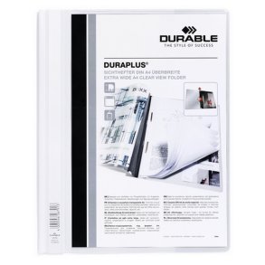 Dokumentmappe Durable Duraplus Hvid Gennemsigtig A4 25 Dele
