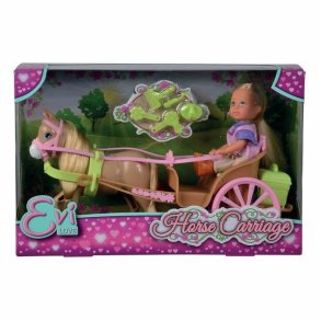 Baby dukke Simba Evi Love Horse Carriage