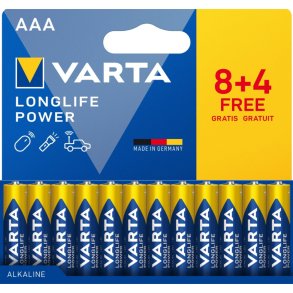 Batterier Varta longlife power 1,5 V AAA LR03 (12 enheder)