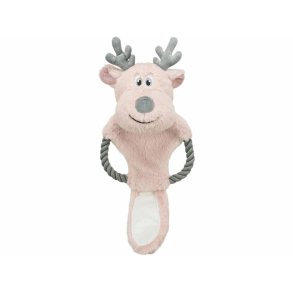 Plush legetj til hunde Trixie Pink Polyester Bomuld Julerensdyr 47 cm