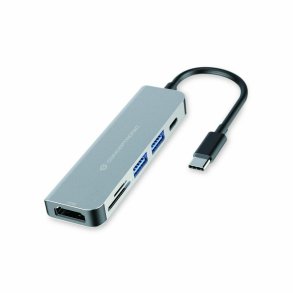 USB Hub Conceptronic 6 i 1 Gr Aluminium