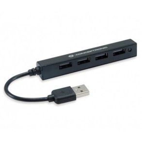 USB Hub Conceptronic HUBBIES05B Sort
