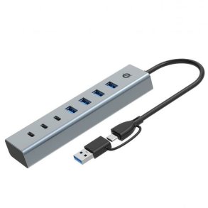 7-Port USB Hub Conceptronic HUBBIES20G Slvfarvet