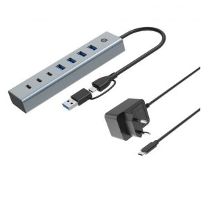 7-Port USB Hub Conceptronic HUBBIES20GP Slvfarvet