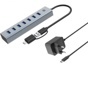 USB Hub Conceptronic HUBBIES21GP Slvfarvet