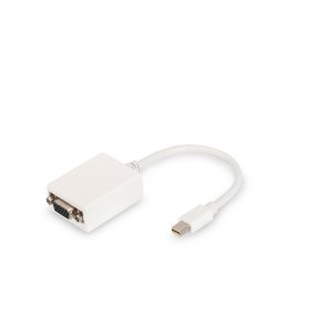 DisplayPort til VGA-adapter Digitus by Assmann DB-340407-001-W Hvid Sort 15 cm