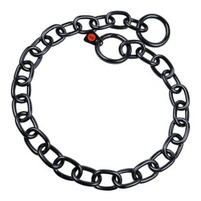 Hundehalsbnd Hs Sprenger Sort 4 mm Links Semi-lang (69 cm)