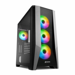 ATX Semi-t�rn kasse Sharkoon Sort ATX LED RGB