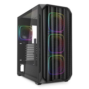 ATX Semi-t�rn kasse Sharkoon AK5M RGB Sort