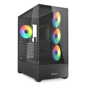 ATX Semi-t�rn kasse Sharkoon AK6 RGB Sort