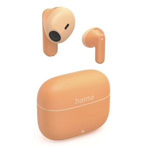 Trdlse hretelefoner med etui til opladning Hama 00221757 Orange