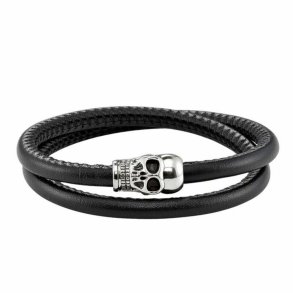 Unisex armbnd Thomas Sabo UB0010-825-11 Slvfarvet Sort 15 cm