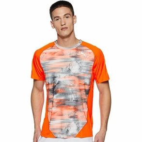 Kortrmet T-shirt til Mnd Graphic Tee Shocking Puma  Graphic Tee Shocking Orange
