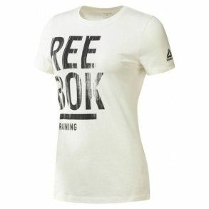Kort�rmet T-shirt til Kvinder Reebok Training Split Tee Hvid