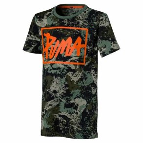 B�rne Kort�rmet T-shirt Puma  Style Graphic  Gr�n
