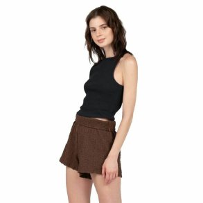 Kortrmet T-shirt til Kvinder 24COLOURS Casual Sort