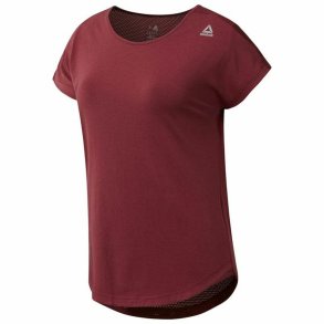 Kortrmet T-shirt til Kvinder Reebok Work Mesh Mrkerd