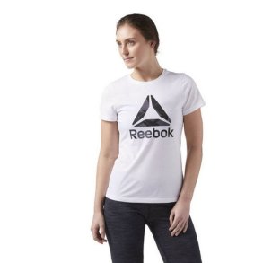 Kortrmet T-shirt til Kvinder Reebok Wor CS Graphic Tee Hvid