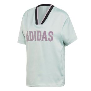 Kort�rmet T-shirt til Kvinder Adidas Originals Boyfriend Akvamarin