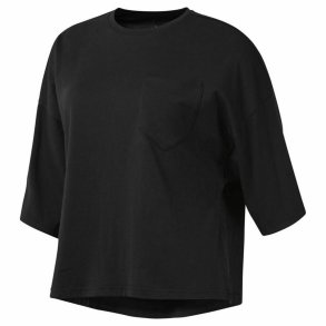 Langrmet T-shirt til Kvinder Reebok Sort