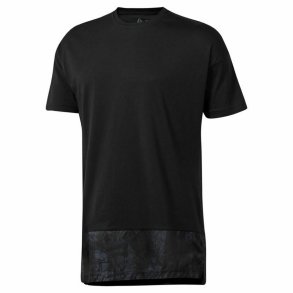 Kortrmet T-shirt til Mnd Reebok Sort