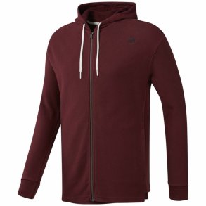 H�ttetr�je til M�nd Reebok TE TWILL FZ HOODIE EC079 R�dbrun