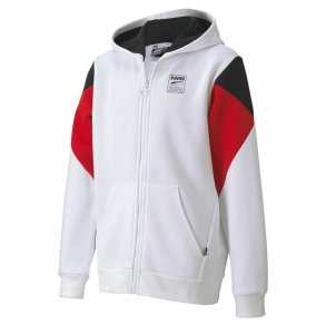 Sportsjakke til b�rn Rebel Puma Block Full-Zip Hoodie  Hvid