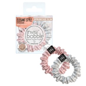Hrelastikker Invisibobble Invisibobble Sprunchie Slim bella chrome Spiral 2 enheder