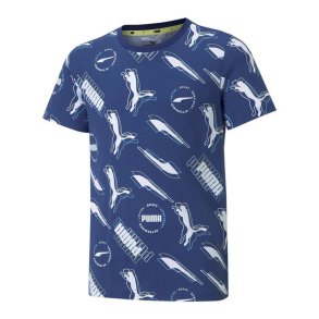 Brne Kortrmet T-shirt Puma AOP Mrkebl