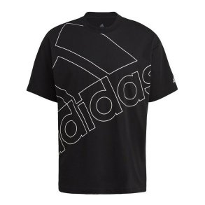 Kortrmet T-shirt til Mnd Adidas Giant Logo Sort