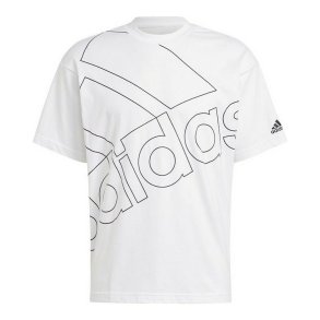 Kort�rmet T-shirt til M�nd Adidas Giant Logo Hvid