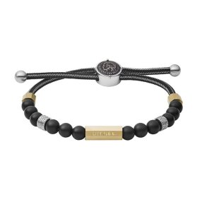 Armbnd til mnd Diesel DX1269710 Rustfrit stl Sort