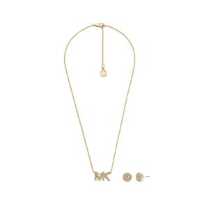 St med halskde og reringe til kvinder Michael Kors MKJ8019SET SPECIAL PACK NECKLACE + EARRINGS Gylden